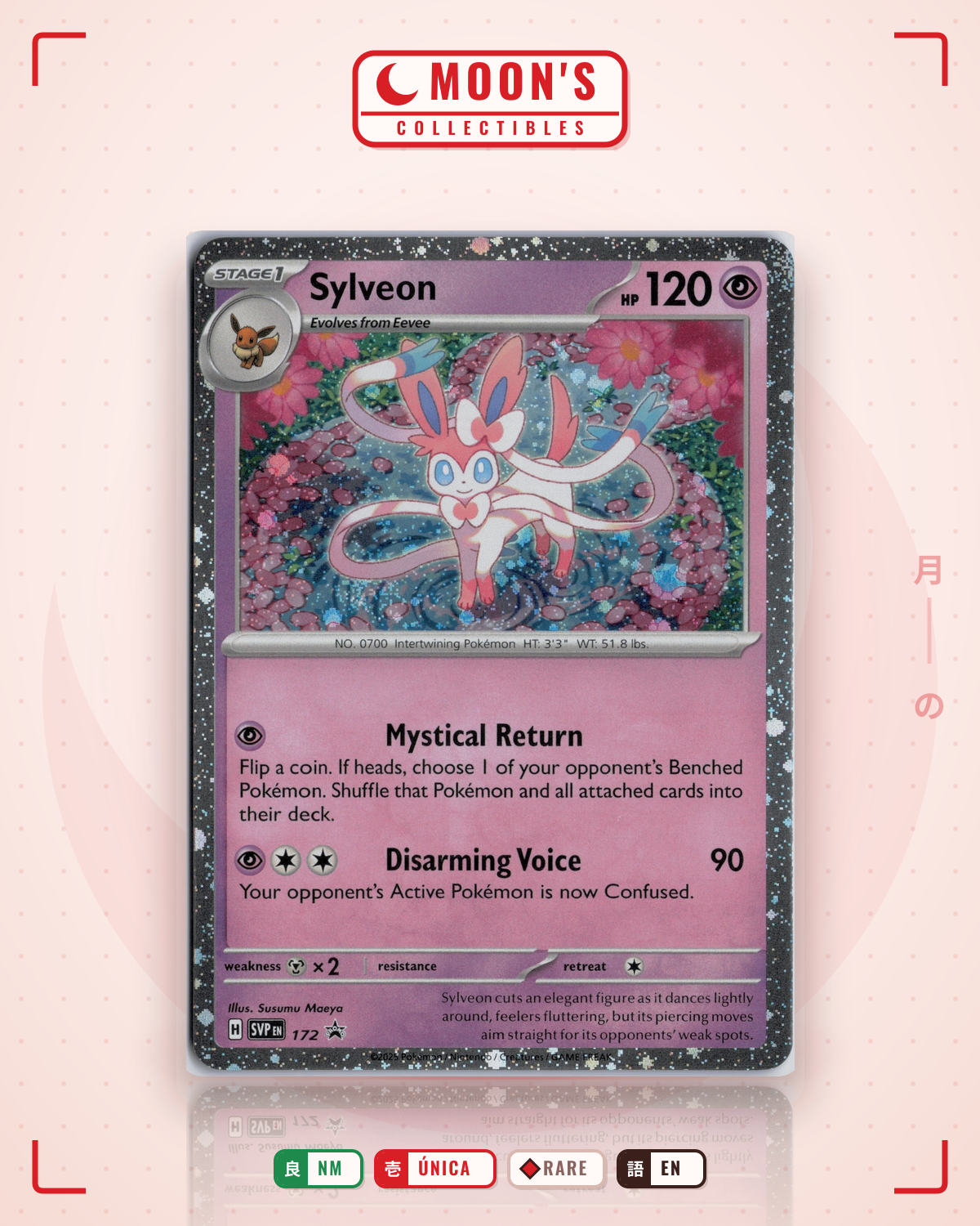 Carta Pokémon Sylveon · Scarlet & Violet Black Star Promos #172 (NM) — pieza única en Moon's Collectibles México