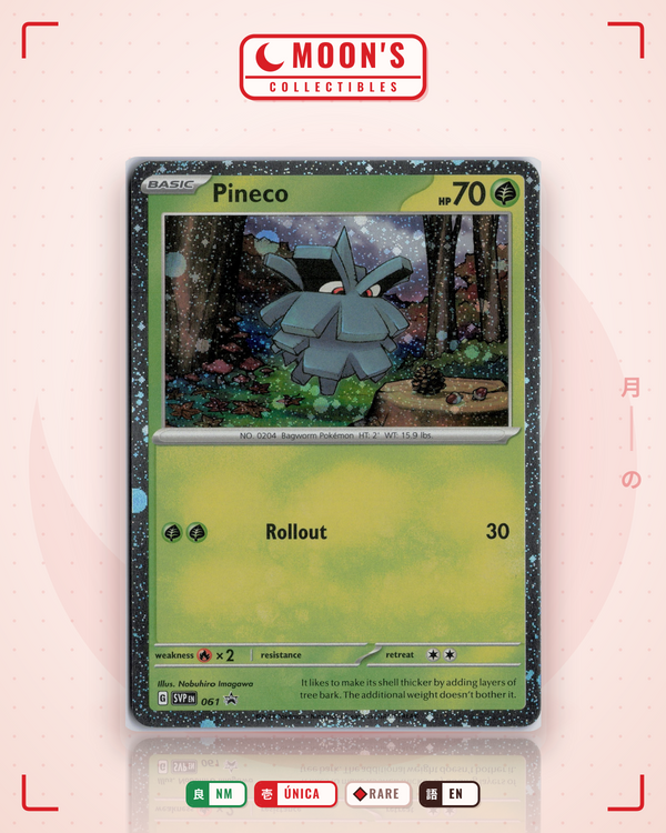 Carta Pokémon Pineco · Scarlet & Violet Black Star Promos #061 (NM) — pieza única en Moon's Collectibles México