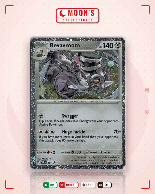 Carta Pokémon Revavroom · Scarlet & Violet Black Star Promos #121 (NM) — pieza única en Moon's Collectibles México