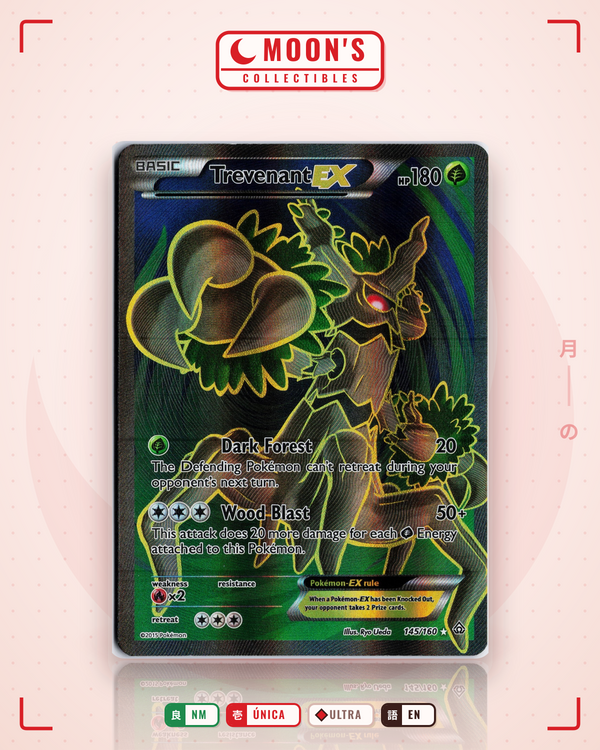 Carta Pokémon Trevenant-EX · Primal Clash #145/160 (NM) — pieza única en Moon's Collectibles México