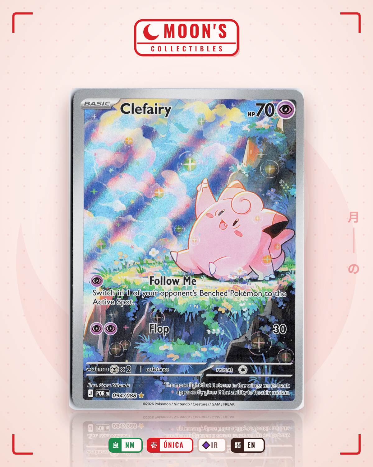 Carta Pokémon Clefairy · Perfect Order #094/088 (NM) — pieza única en Moon's Collectibles México