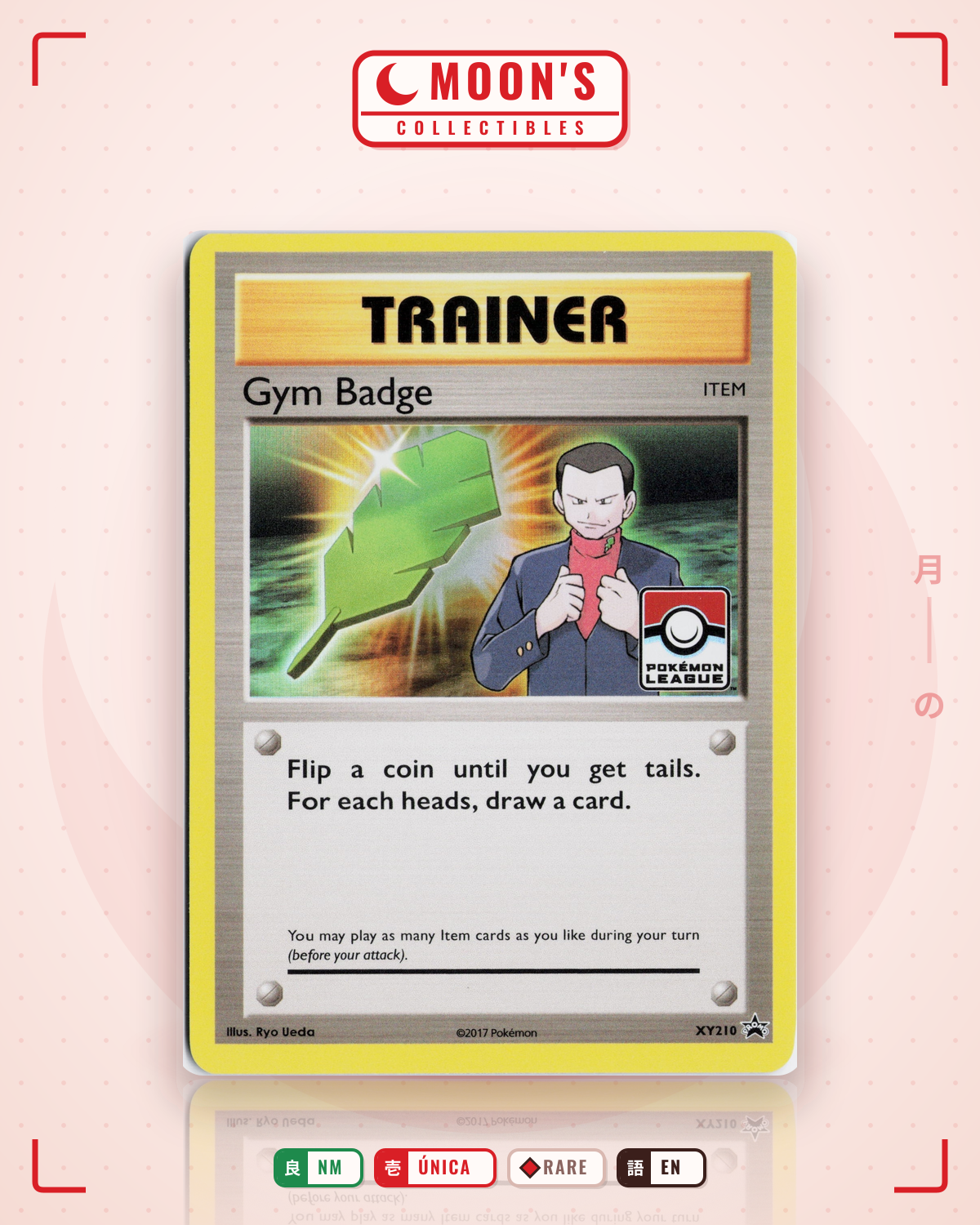 Carta Pokémon Gym Badge · XY Black Star Promos #XY210 (NM) — pieza única en Moon's Collectibles México