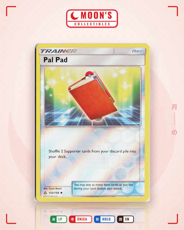 Carta Pokémon Pal Pad · Ultra Prism #132/156 (LP) — pieza única en Moon's Collectibles México