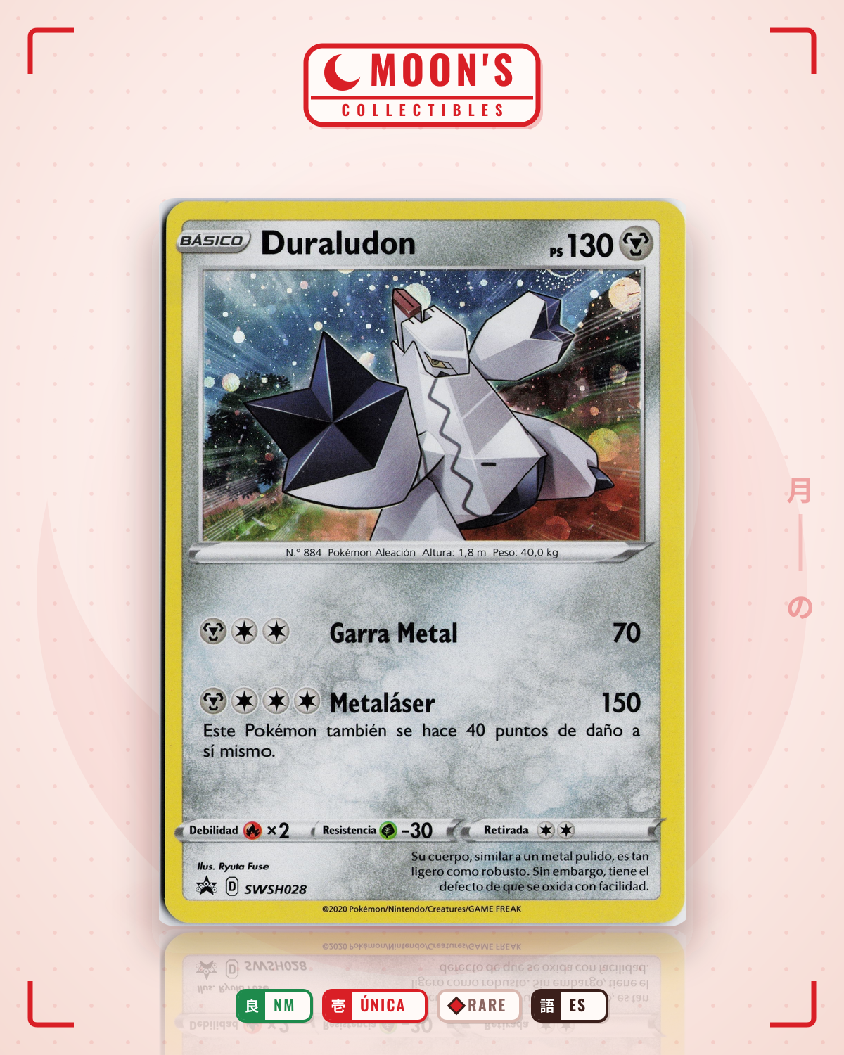 Carta Pokémon Duraludon · SWSH Black Star Promos #SWSH028 (NM) — pieza única en Moon's Collectibles México