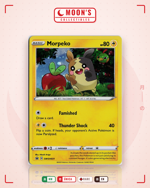 Carta Pokémon Morpeko · SWSH Black Star Promos #SWSH031 (NM) — pieza única en Moon's Collectibles México