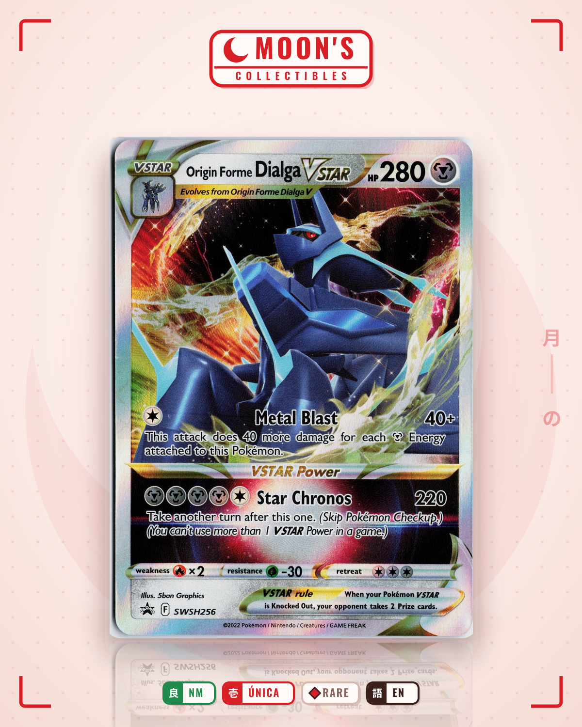 Carta Pokémon Origin Forme Dialga VSTAR · SWSH Black Star Promos #SWSH256 (NM) — pieza única en Moon's Collectibles México