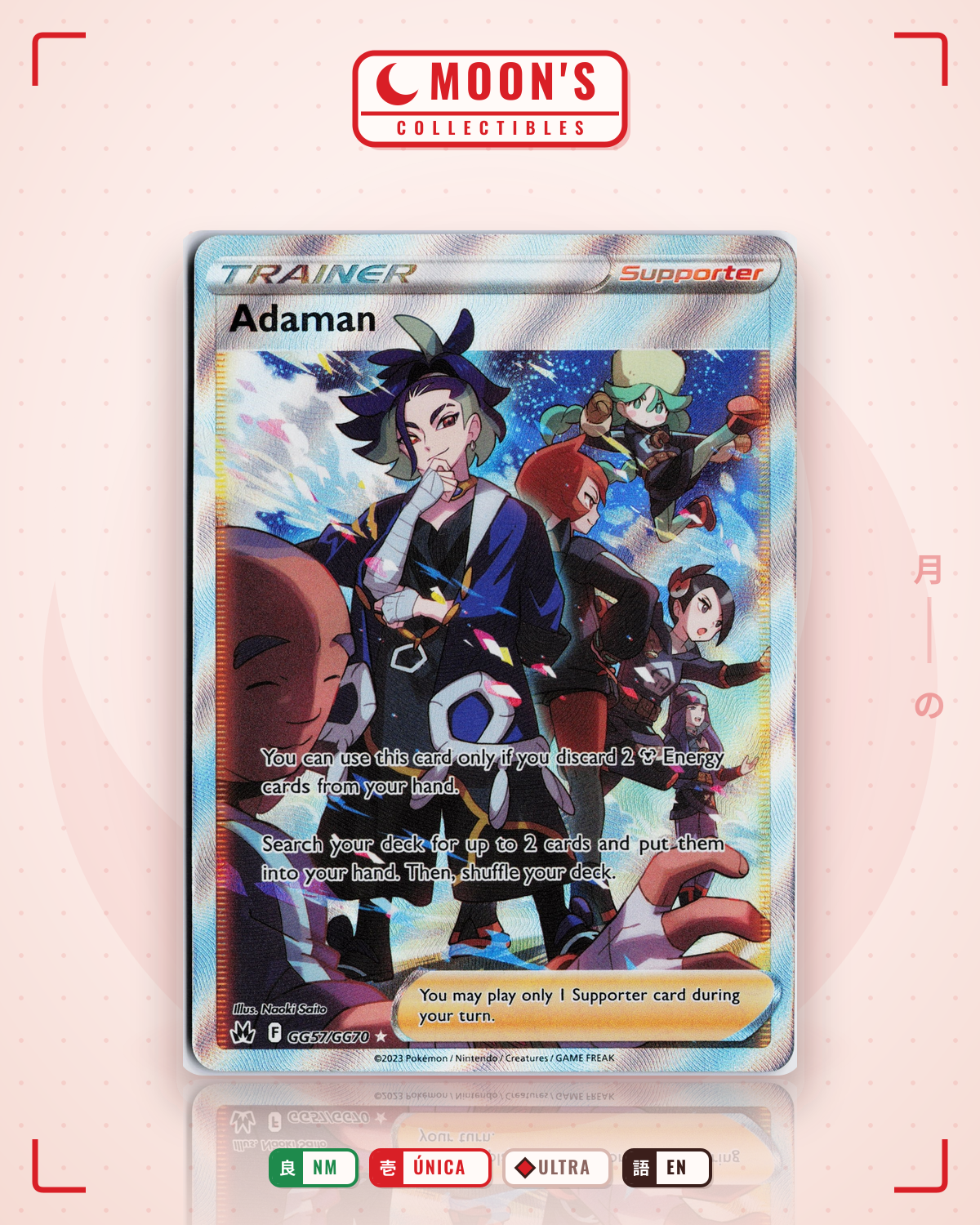 Carta Pokémon Adaman · Crown Zenith Galarian Gallery #GG57/GG70 (NM) — pieza única en Moon's Collectibles México