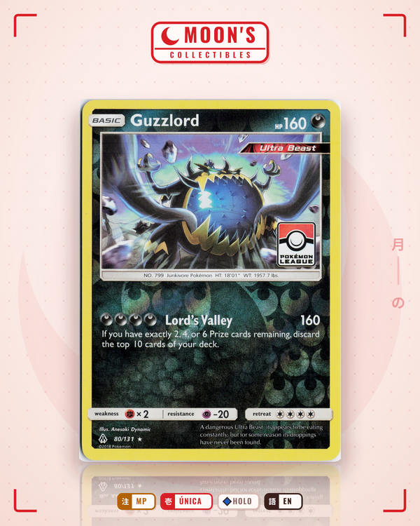 Carta Pokémon Guzzlord · Forbidden Light #80/131 (MP) — pieza única en Moon's Collectibles México