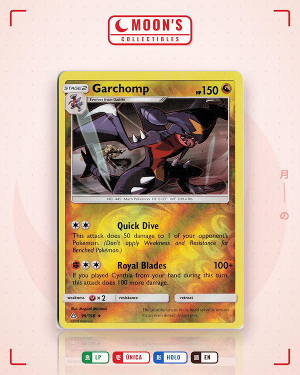 Carta Pokémon Garchomp · Ultra Prism #99/156 (LP) — pieza única en Moon's Collectibles México