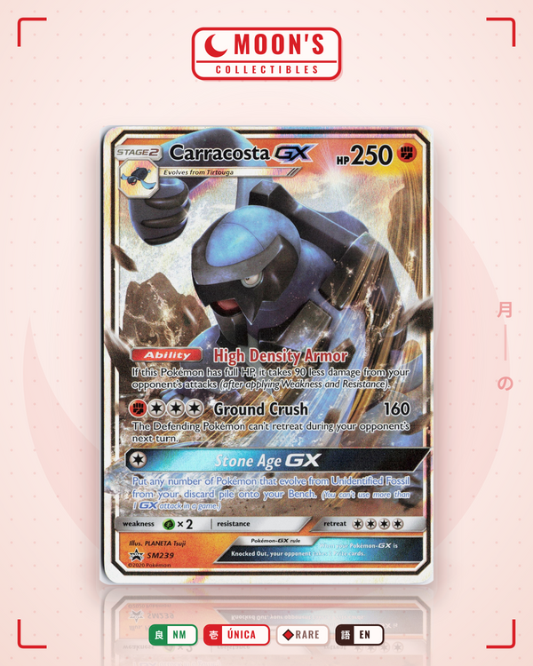 Carta Pokémon Carracosta-GX · SM Black Star Promos #SM239 (NM) — pieza única en Moon's Collectibles México