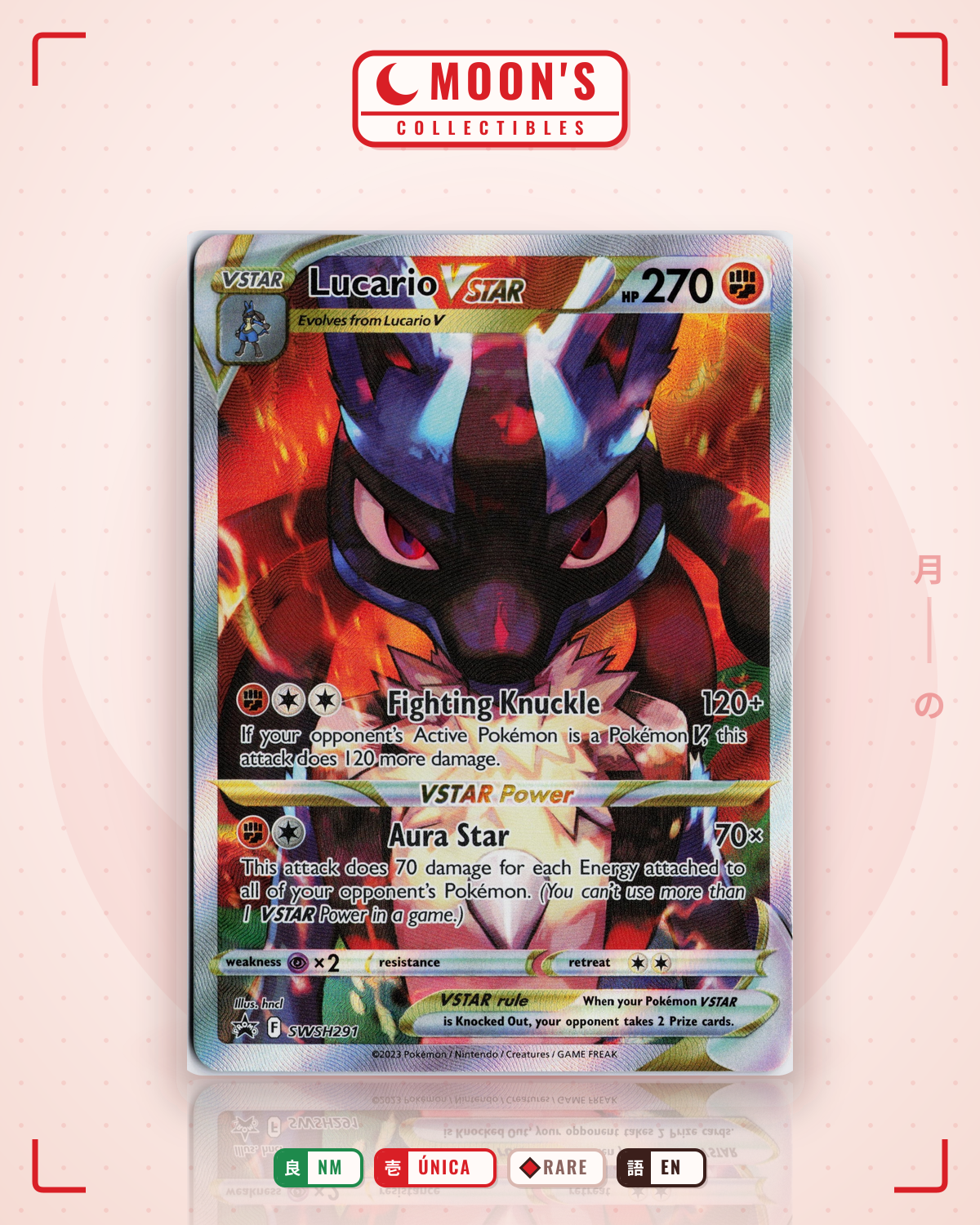 Carta Pokémon Lucario VSTAR · SWSH Black Star Promos #SWSH291 (NM) — pieza única en Moon's Collectibles México