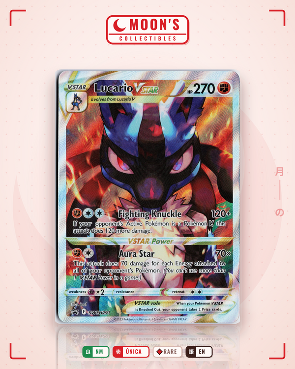 Carta Pokémon Lucario VSTAR · SWSH Black Star Promos #SWSH291 (NM) — pieza única en Moon's Collectibles México