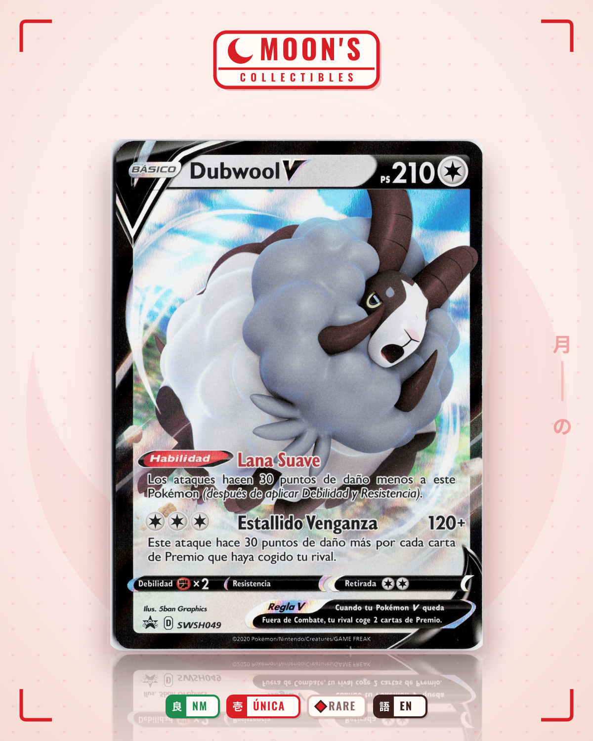 Carta Pokémon Dubwool V · SWSH Black Star Promos #SWSH049 (NM) — pieza única en Moon's Collectibles México