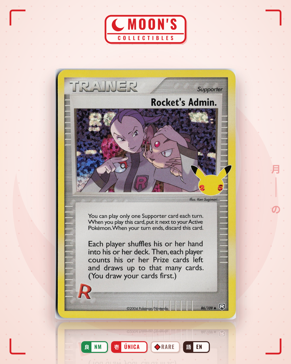 Carta Pokémon Rocket's Admin. · Celebrations: Classic Collection #86 (NM) — pieza única en Moon's Collectibles México