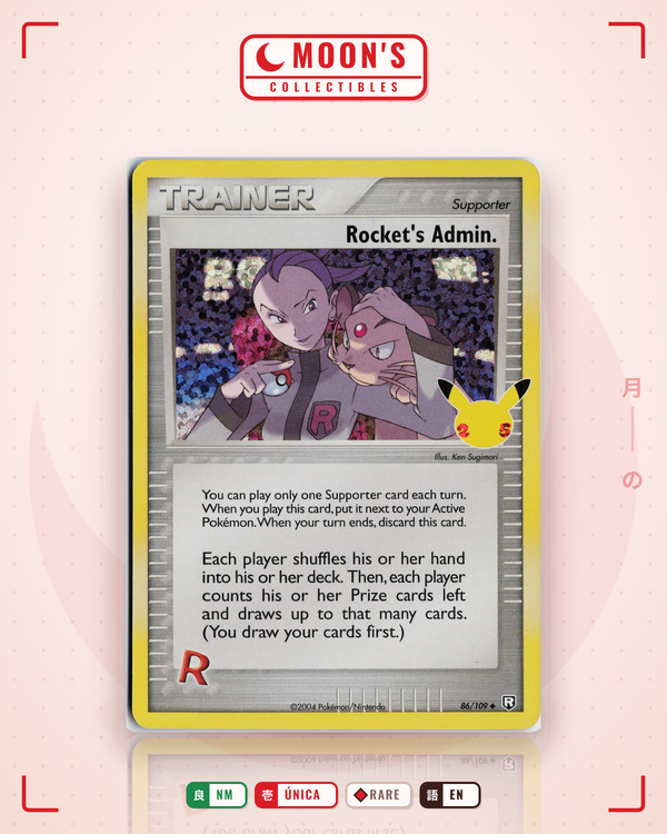 Carta Pokémon Rocket's Admin. · Celebrations: Classic Collection #86 (NM) — pieza única en Moon's Collectibles México