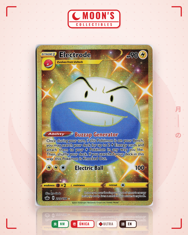 Carta Pokémon Electrode · Chilling Reign #222/198 (NM) — pieza única en Moon's Collectibles México