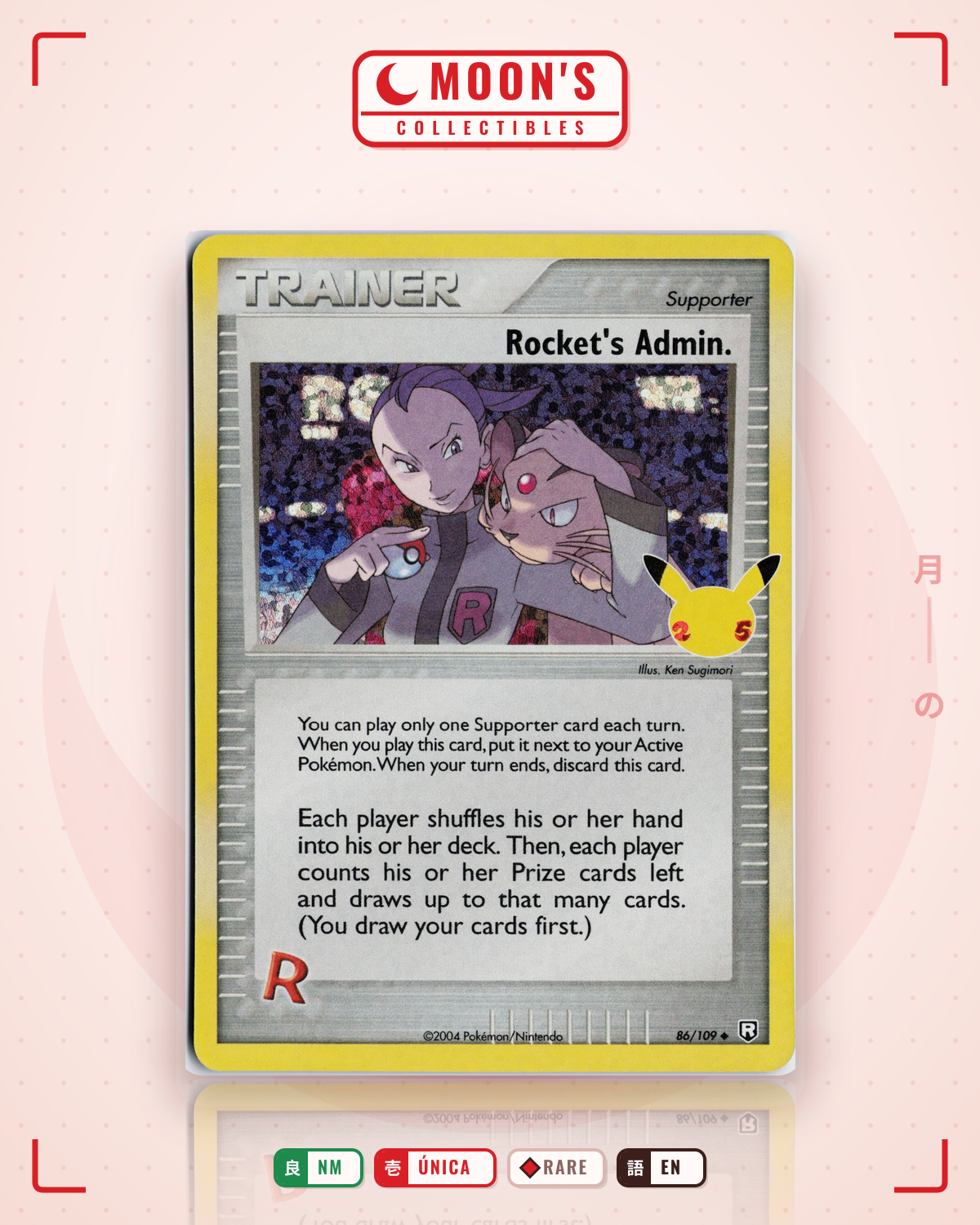 Carta Pokémon Rocket's Admin. · Celebrations: Classic Collection #86 (NM) — pieza única en Moon's Collectibles México