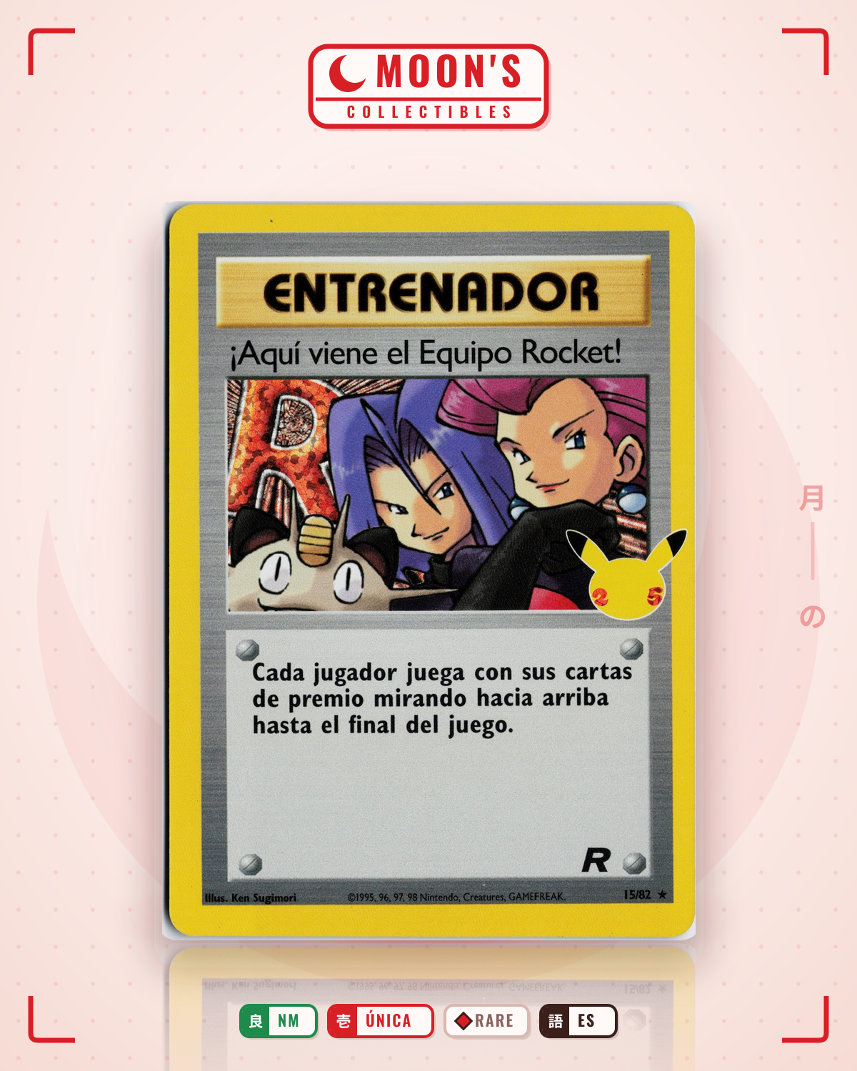Carta Pokémon Here Comes Team Rocket! · Celebrations: Classic Collection #15 (NM) — pieza única en Moon's Collectibles México