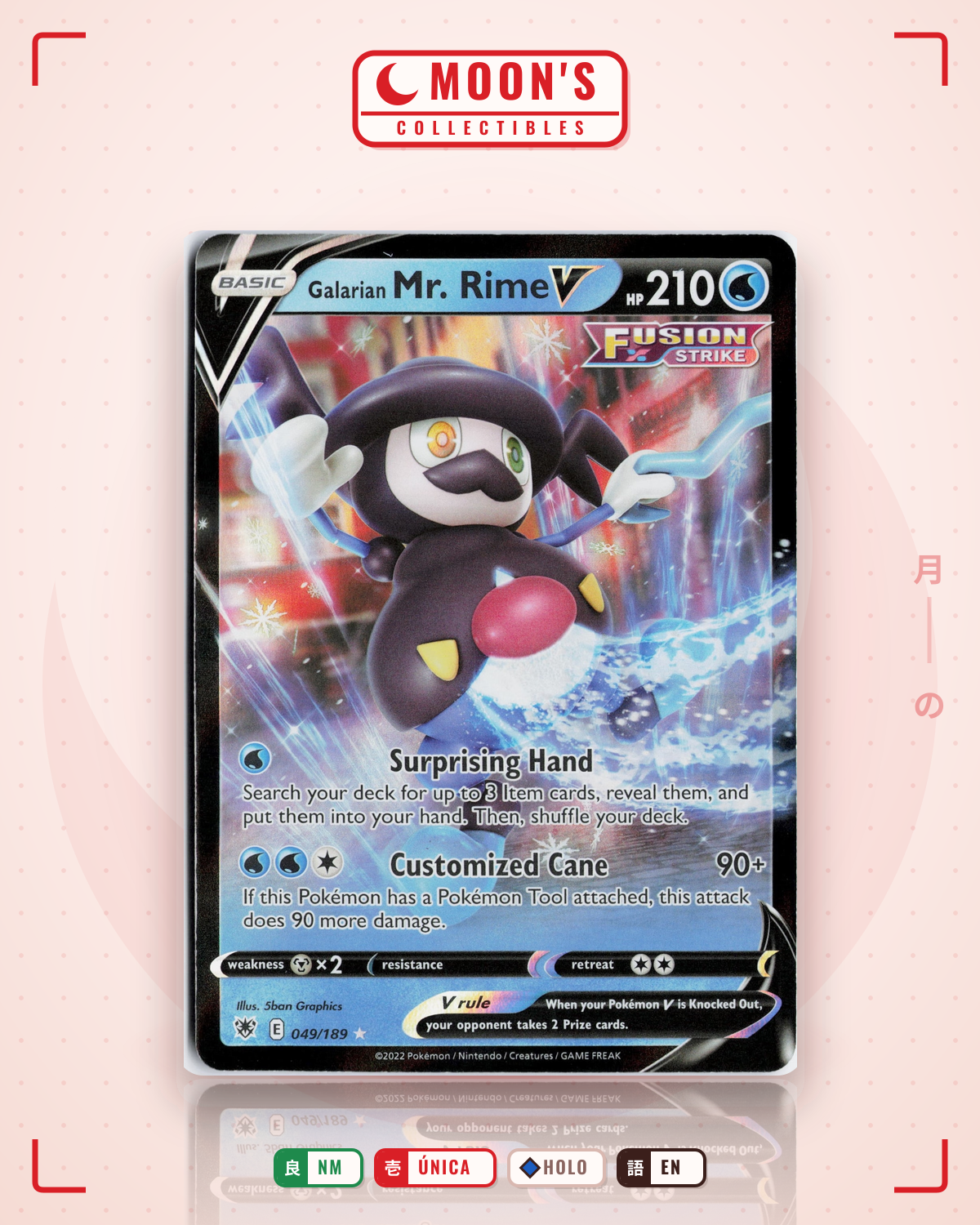 Carta Pokémon Galarian Mr. Rime V · Astral Radiance #049/189 (NM) — pieza única en Moon's Collectibles México