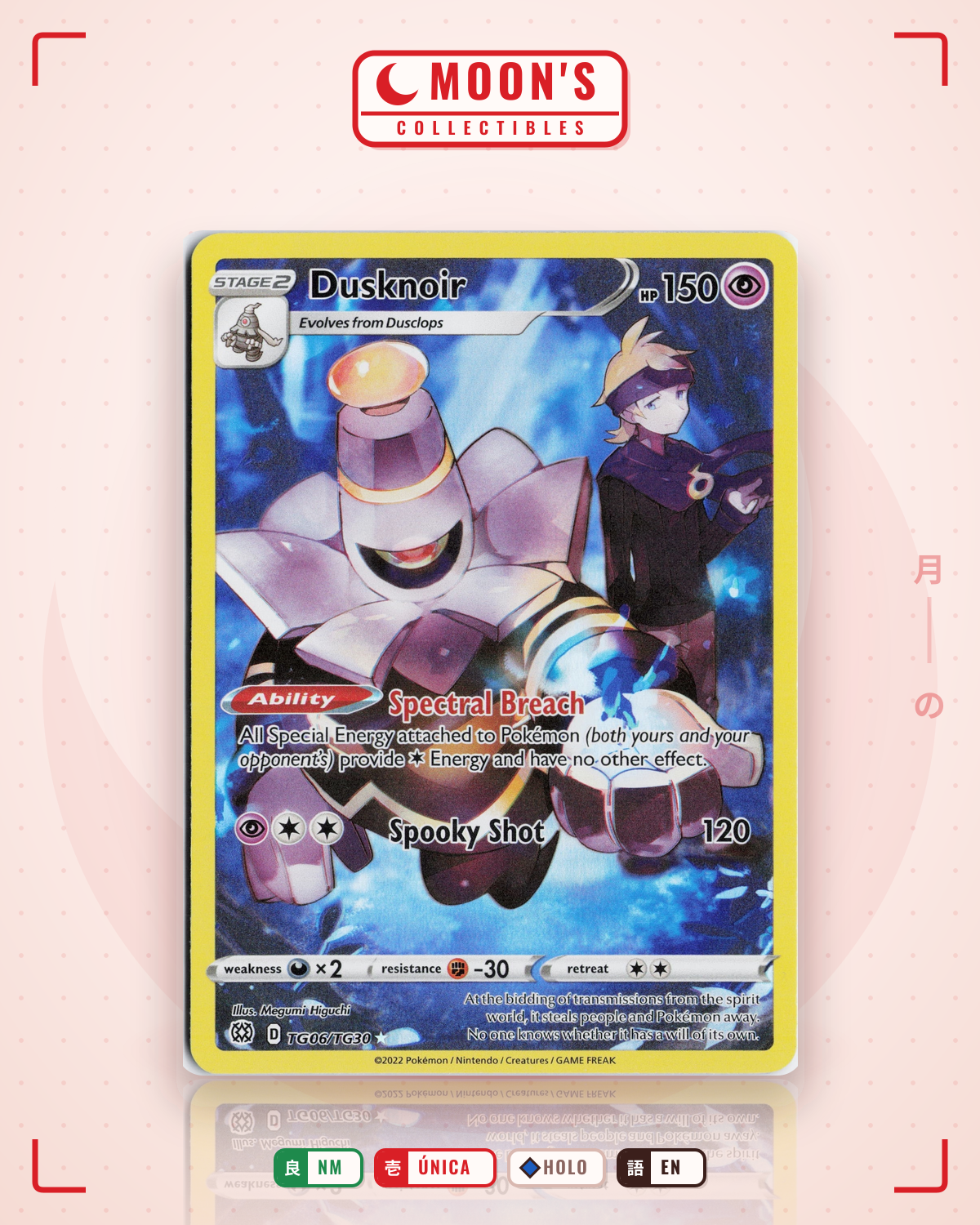 Carta Pokémon Dusknoir · Brilliant Stars Trainer Gallery #TG06/TG30 (NM) — pieza única en Moon's Collectibles México