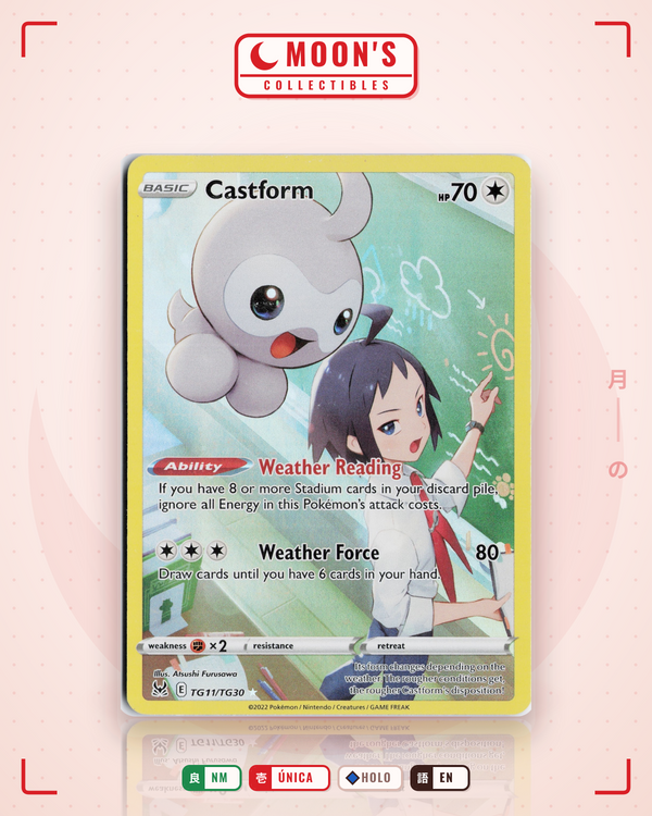 Carta Pokémon Castform · Lost Origin Trainer Gallery #TG11/TG30 (NM) — pieza única en Moon's Collectibles México