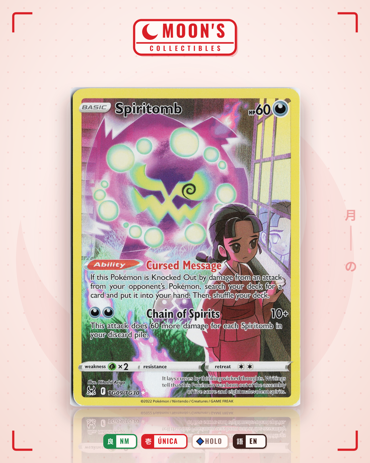 Carta Pokémon Spiritomb · Lost Origin Trainer Gallery #TG09/TG30 (NM) — pieza única en Moon's Collectibles México