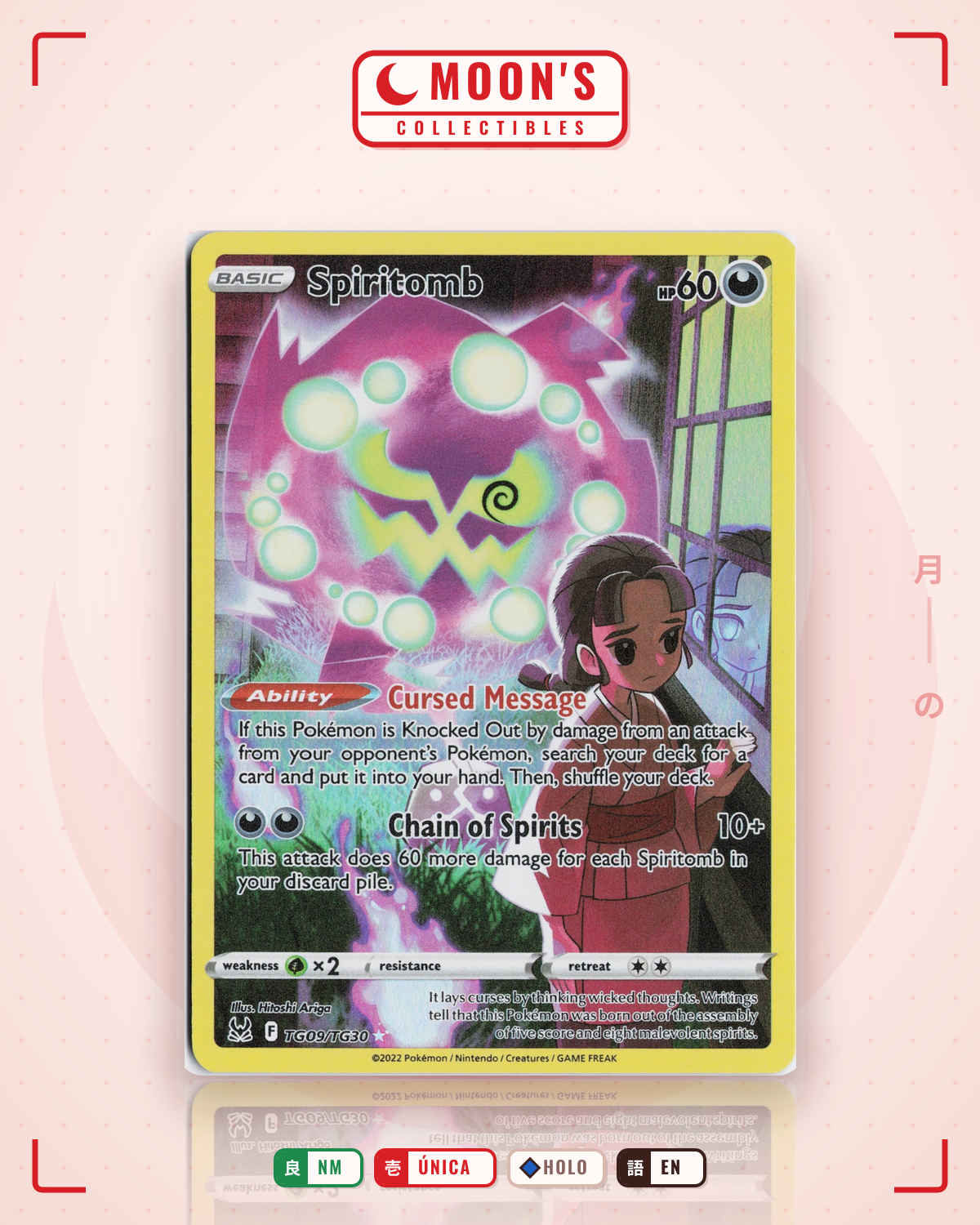 Carta Pokémon Spiritomb · Lost Origin Trainer Gallery #TG09/TG30 (NM) — pieza única en Moon's Collectibles México