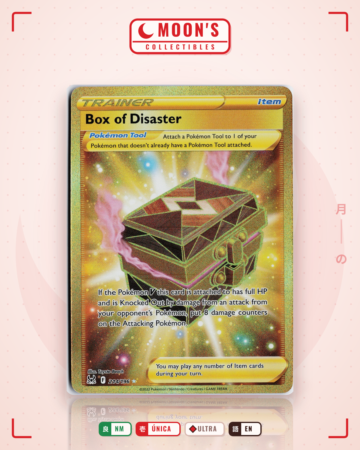 Carta Pokémon Box of Disaster · Lost Origin #214/196 (NM) — pieza única en Moon's Collectibles México