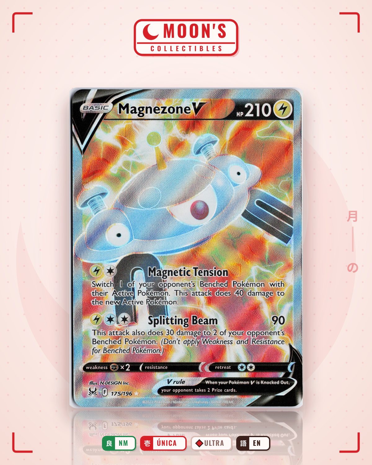 Carta Pokémon Magnezone V · Lost Origin #175/196 (NM) — pieza única en Moon's Collectibles México