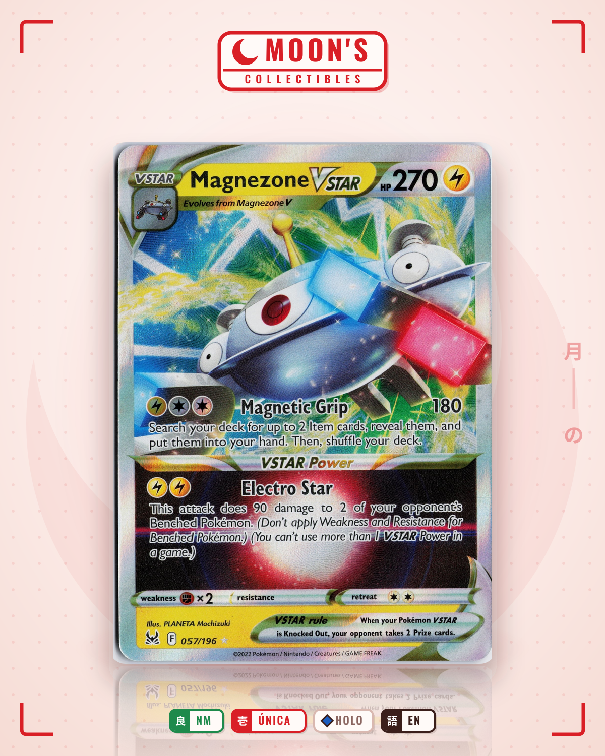 Carta Pokémon Magnezone VSTAR · Lost Origin #057/196 (NM) — pieza única en Moon's Collectibles México
