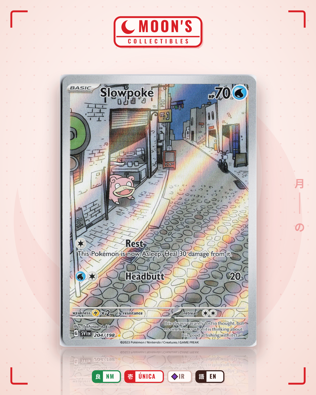 Carta Pokémon Slowpoke · Scarlet & Violet #204/198 (NM) — pieza única en Moon's Collectibles México