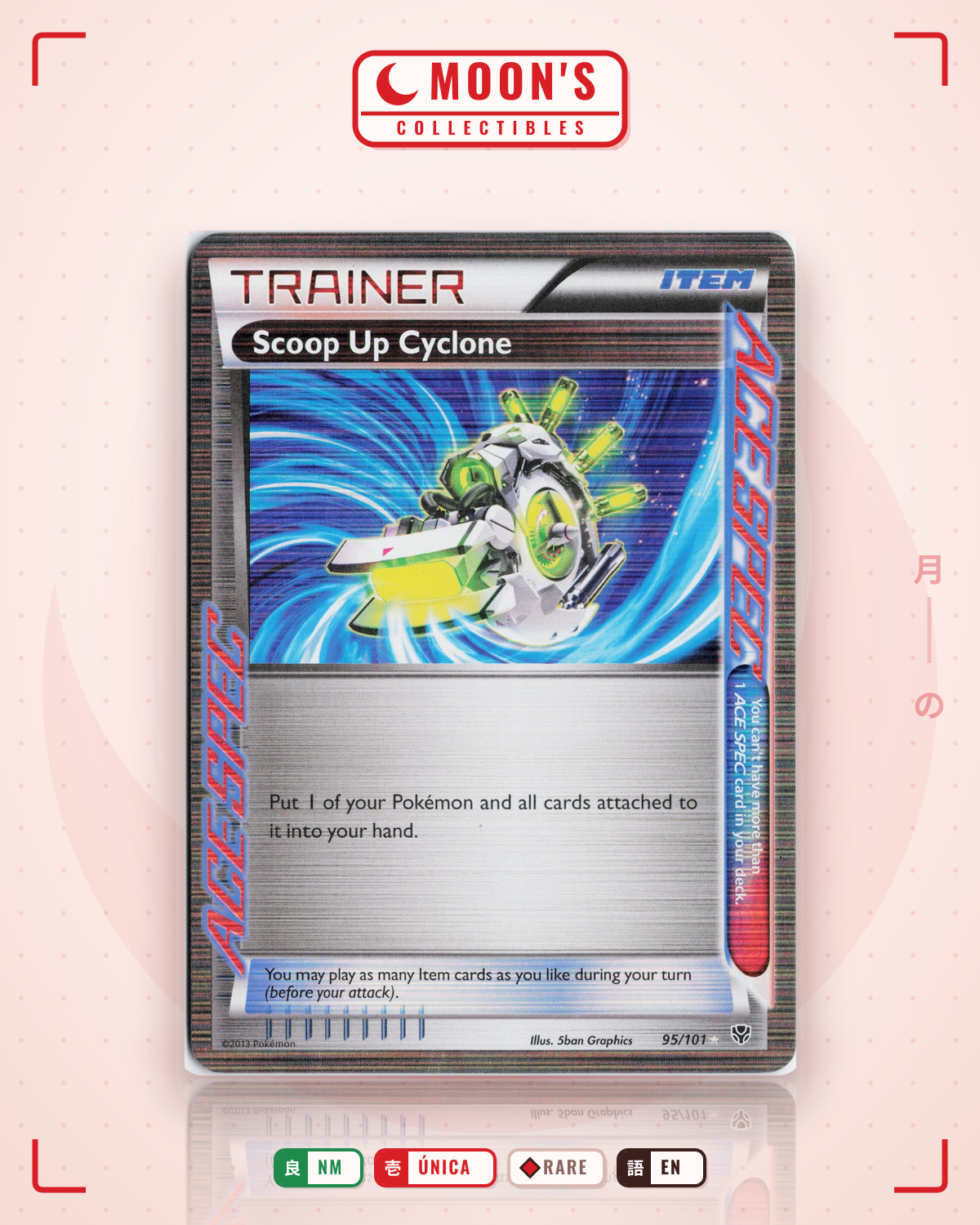 Carta Pokémon Scoop Up Cyclone · Plasma Blast #95/101 (NM) — pieza única en Moon's Collectibles México