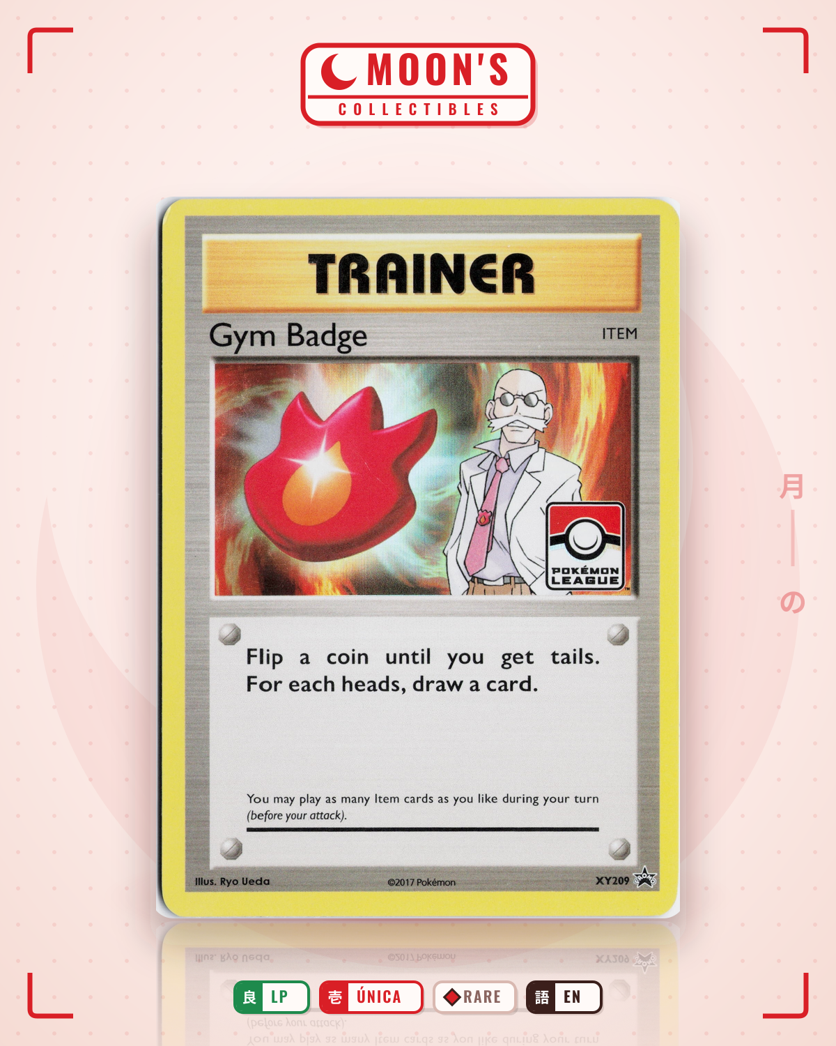 Carta Pokémon Gym Badge · XY Black Star Promos #XY209 (LP) — pieza única en Moon's Collectibles México