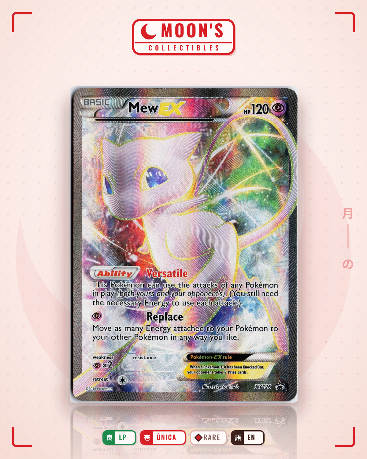 Carta Pokémon Mew-EX · XY Black Star Promos #XY126 (LP) — pieza única en Moon's Collectibles México