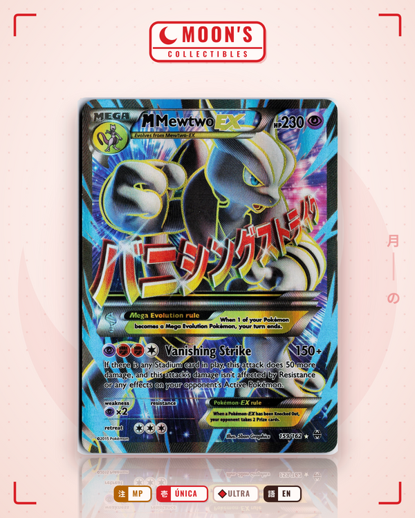 Carta Pokémon M Mewtwo-EX · BREAKthrough #159/162 (MP) — pieza única en Moon's Collectibles México
