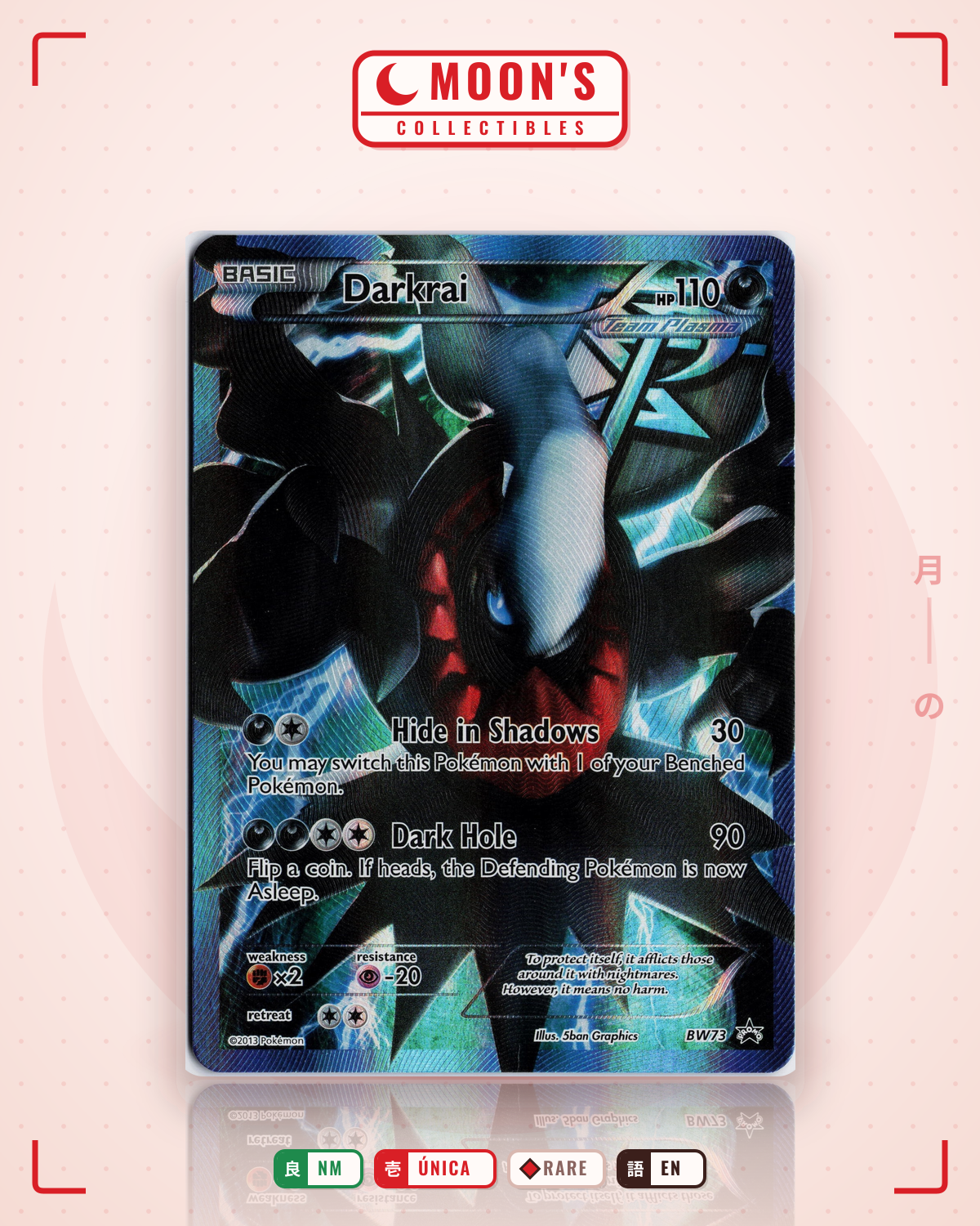 Carta Pokémon Darkrai · BW Black Star Promos #BW73 (NM) — pieza única en Moon's Collectibles México