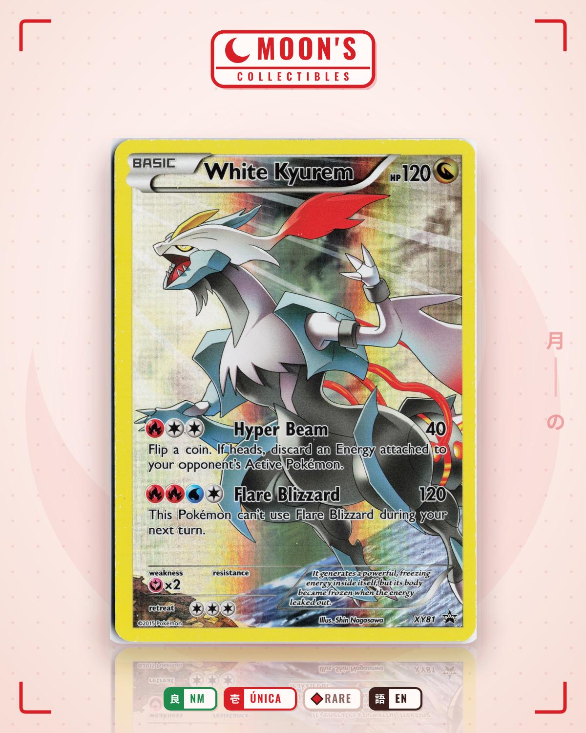 Carta Pokémon White Kyurem · XY Black Star Promos #XY81 (NM) — pieza única en Moon's Collectibles México