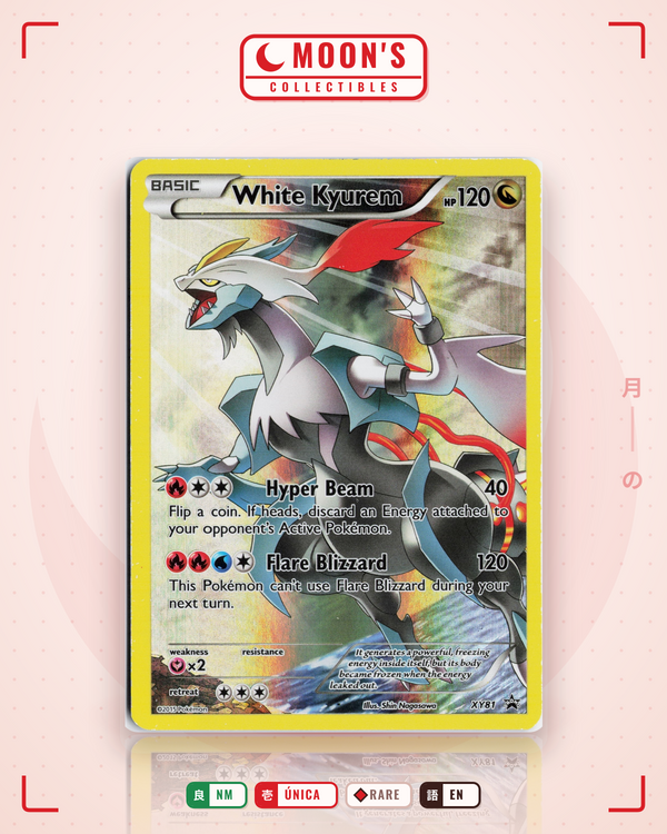 Carta Pokémon White Kyurem · XY Black Star Promos #XY81 (NM) — pieza única en Moon's Collectibles México