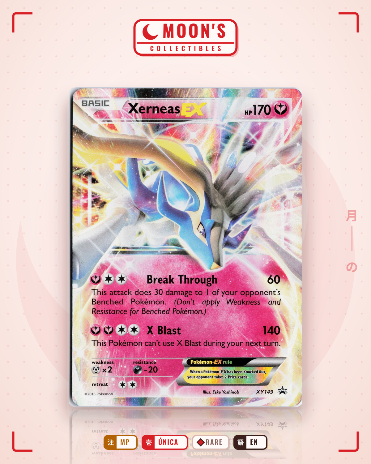 Carta Pokémon Xerneas-EX · XY Black Star Promos #XY149 (MP) — pieza única en Moon's Collectibles México