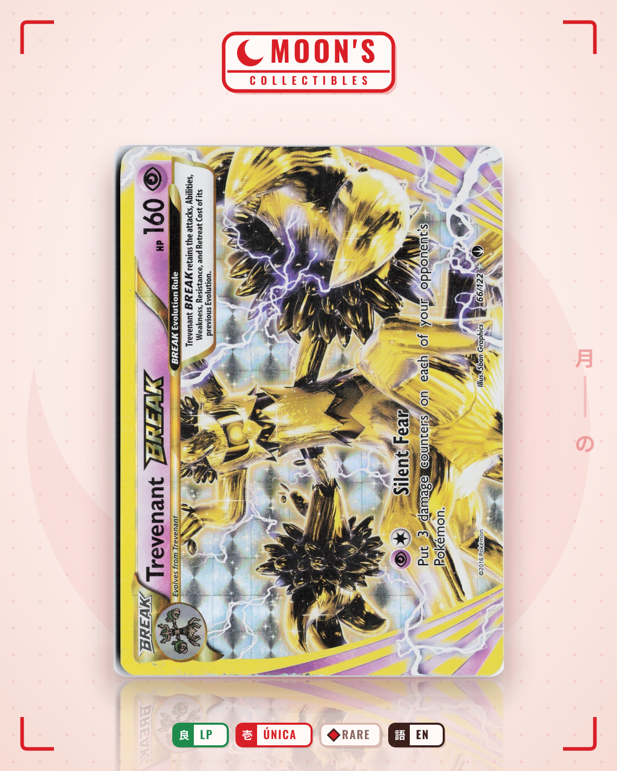 Carta Pokémon Trevenant BREAK · BREAKpoint #66/122 (LP) — pieza única en Moon's Collectibles México