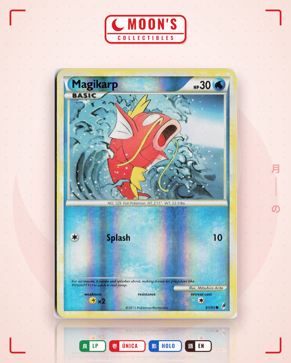 Carta Pokémon Magikarp · Call of Legends #61/95 (LP) — pieza única en Moon's Collectibles México