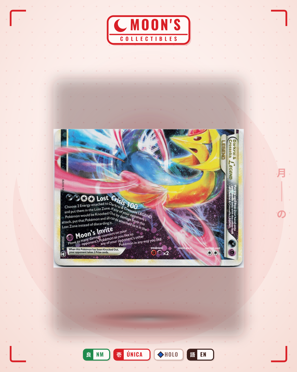 Carta Pokémon Cresselia ·  #100/102 (NM) — pieza única en Moon's Collectibles México