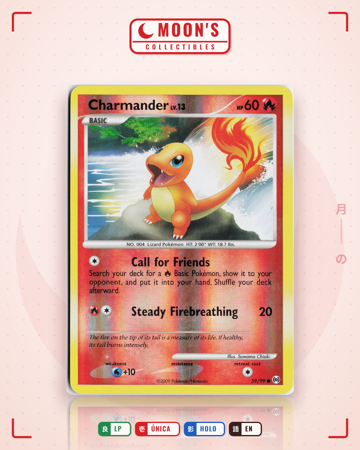 Carta Pokémon Charmander · Arceus #59/99 (LP) — pieza única en Moon's Collectibles México