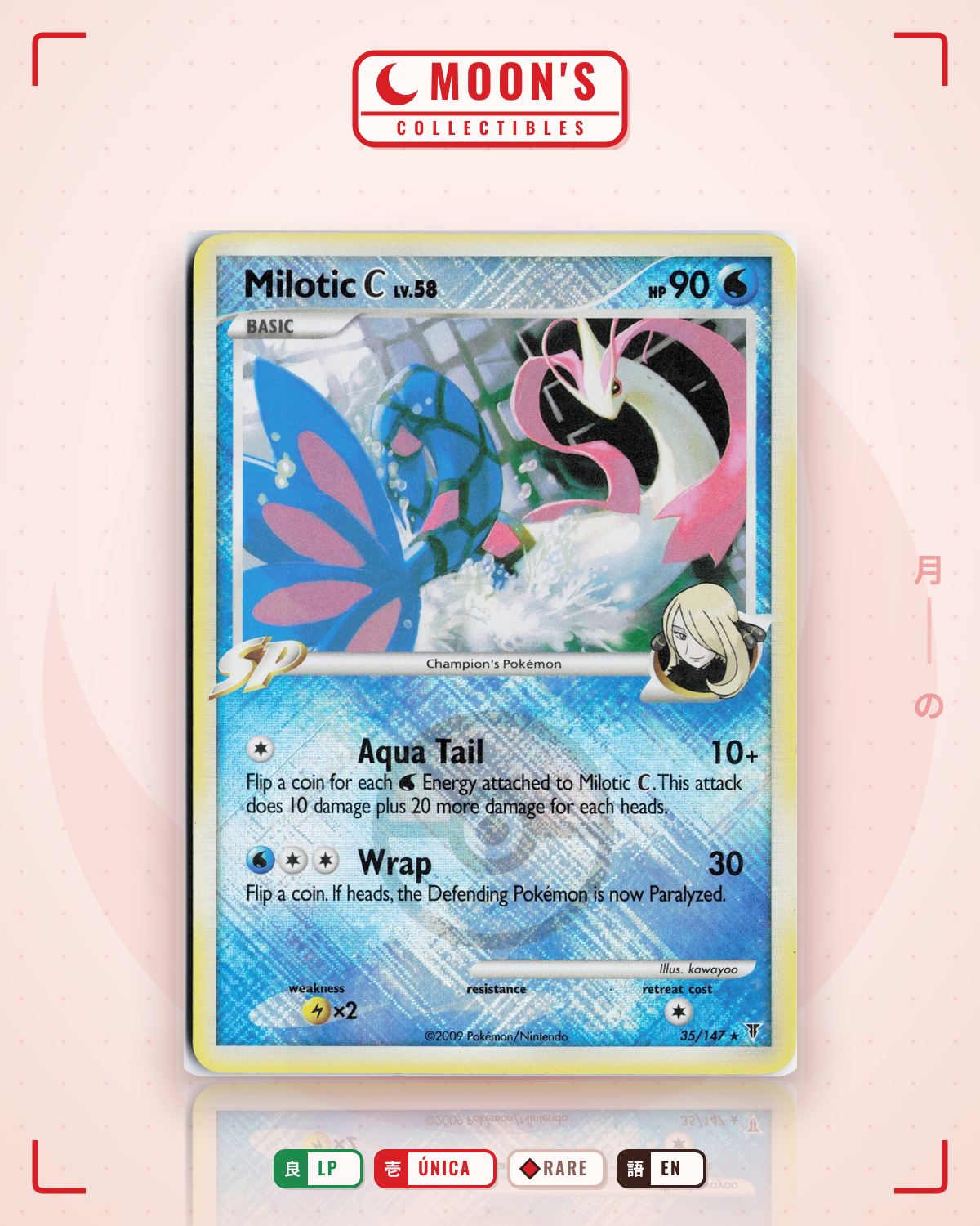 Carta Pokémon Milotic C · Supreme Victors #35/147 (LP) — pieza única en Moon's Collectibles México