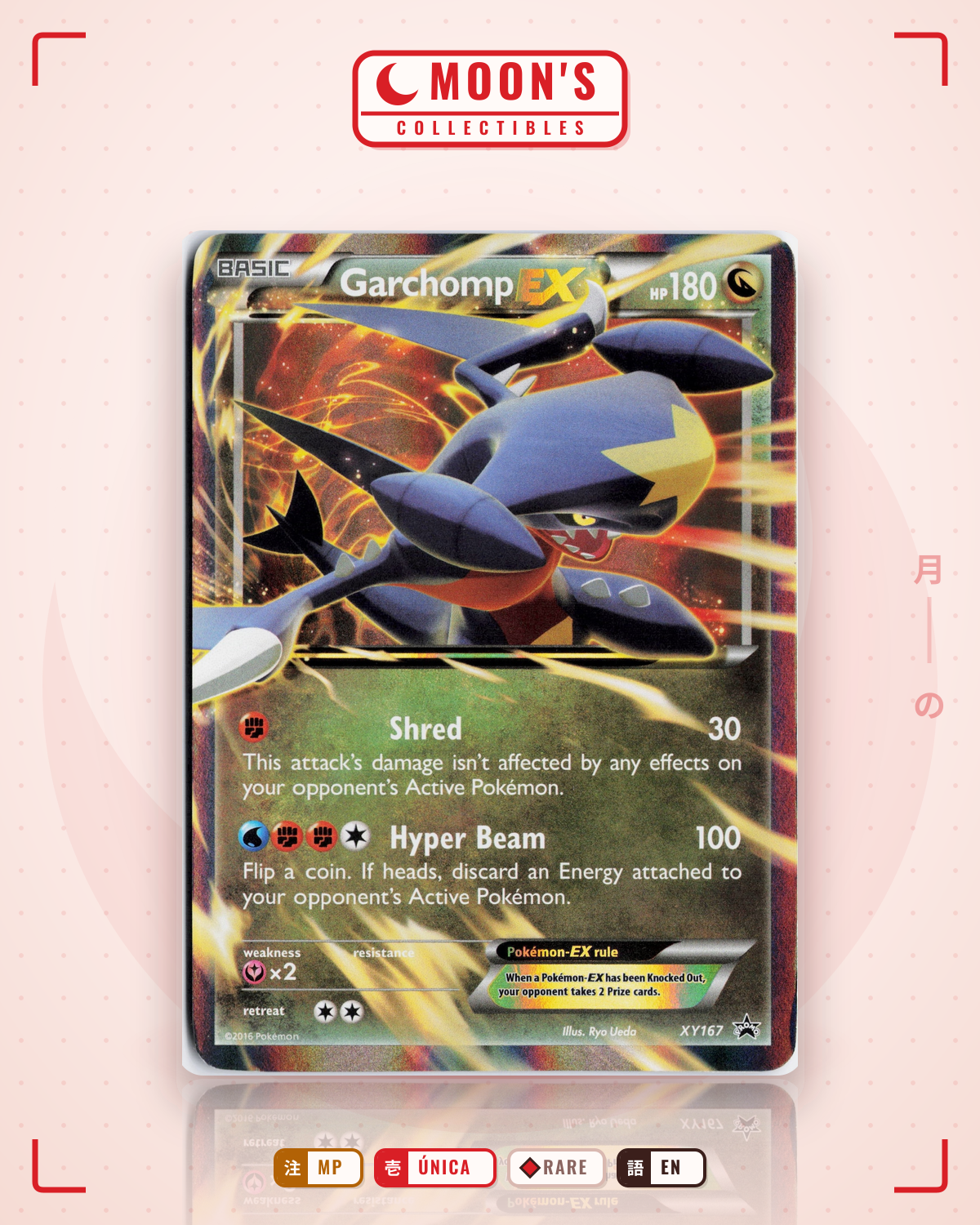 Carta Pokémon Garchomp-EX · XY Black Star Promos #XY167 (MP) — pieza única en Moon's Collectibles México