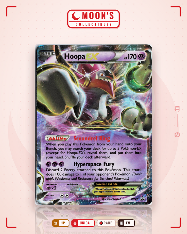 Carta Pokémon Hoopa-EX · XY Black Star Promos #XY71 (HP) — pieza única en Moon's Collectibles México