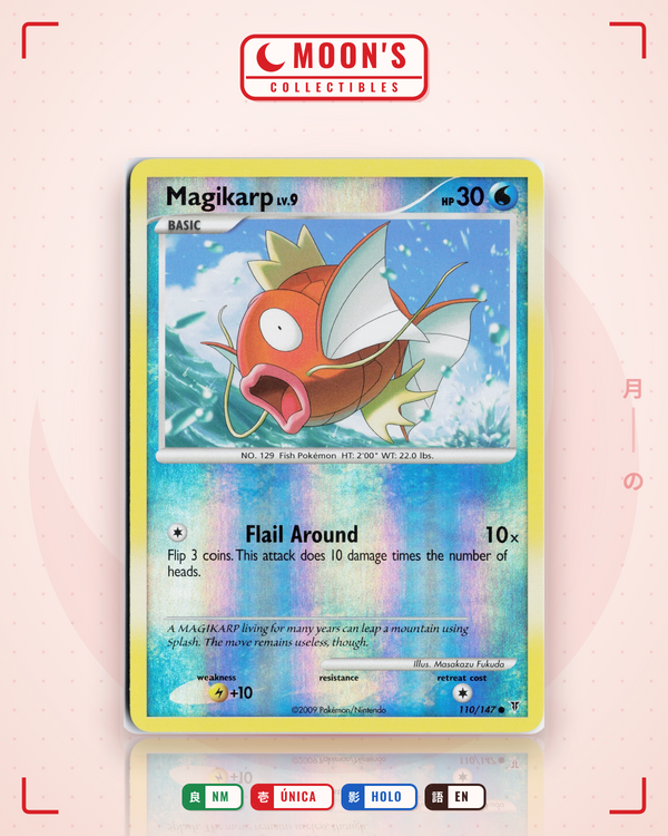 Carta Pokémon Magikarp · Supreme Victors #110/147 (NM) — pieza única en Moon's Collectibles México