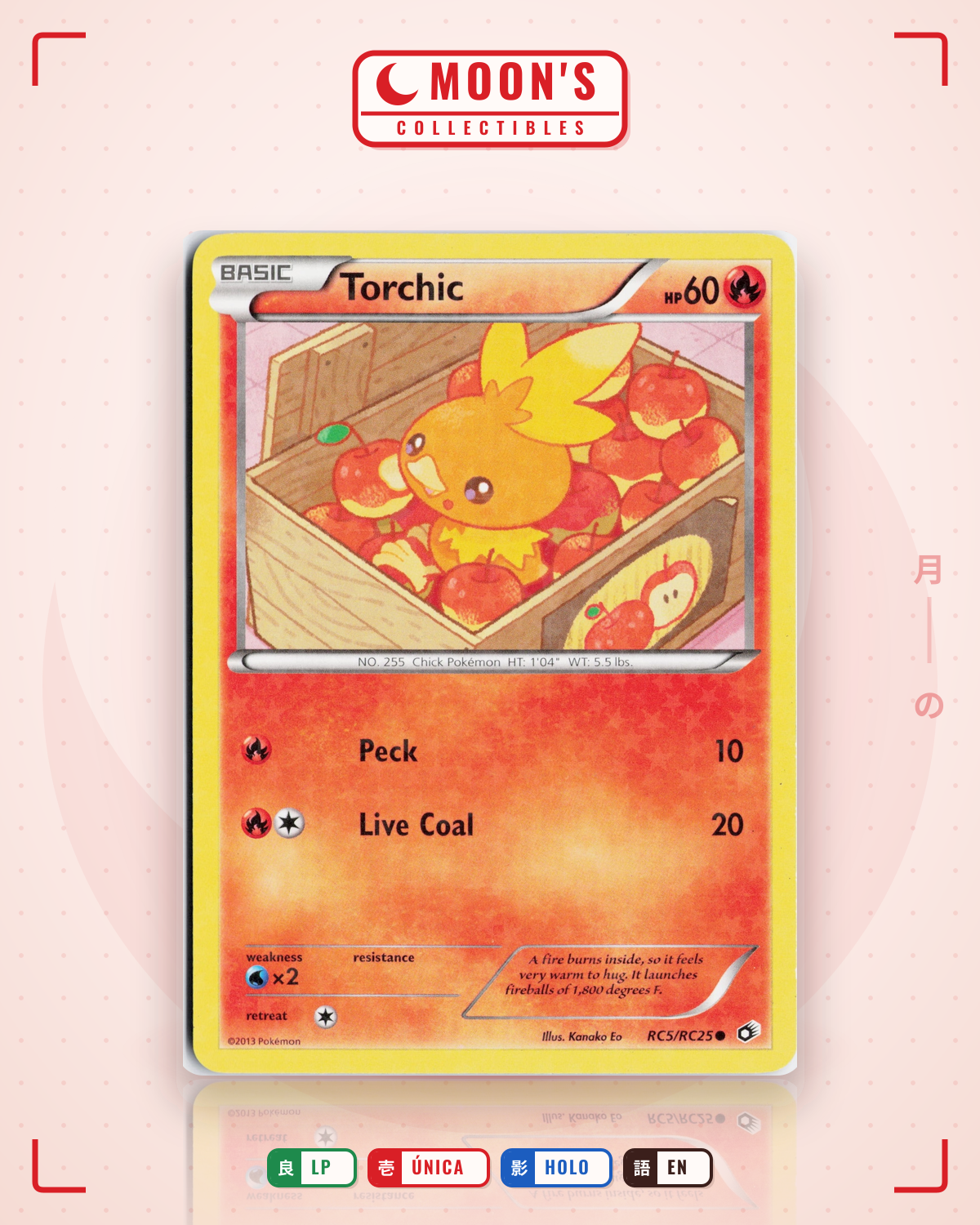 Carta Pokémon Torchic · Legendary Treasures #RC5/RC25 (LP) — pieza única en Moon's Collectibles México