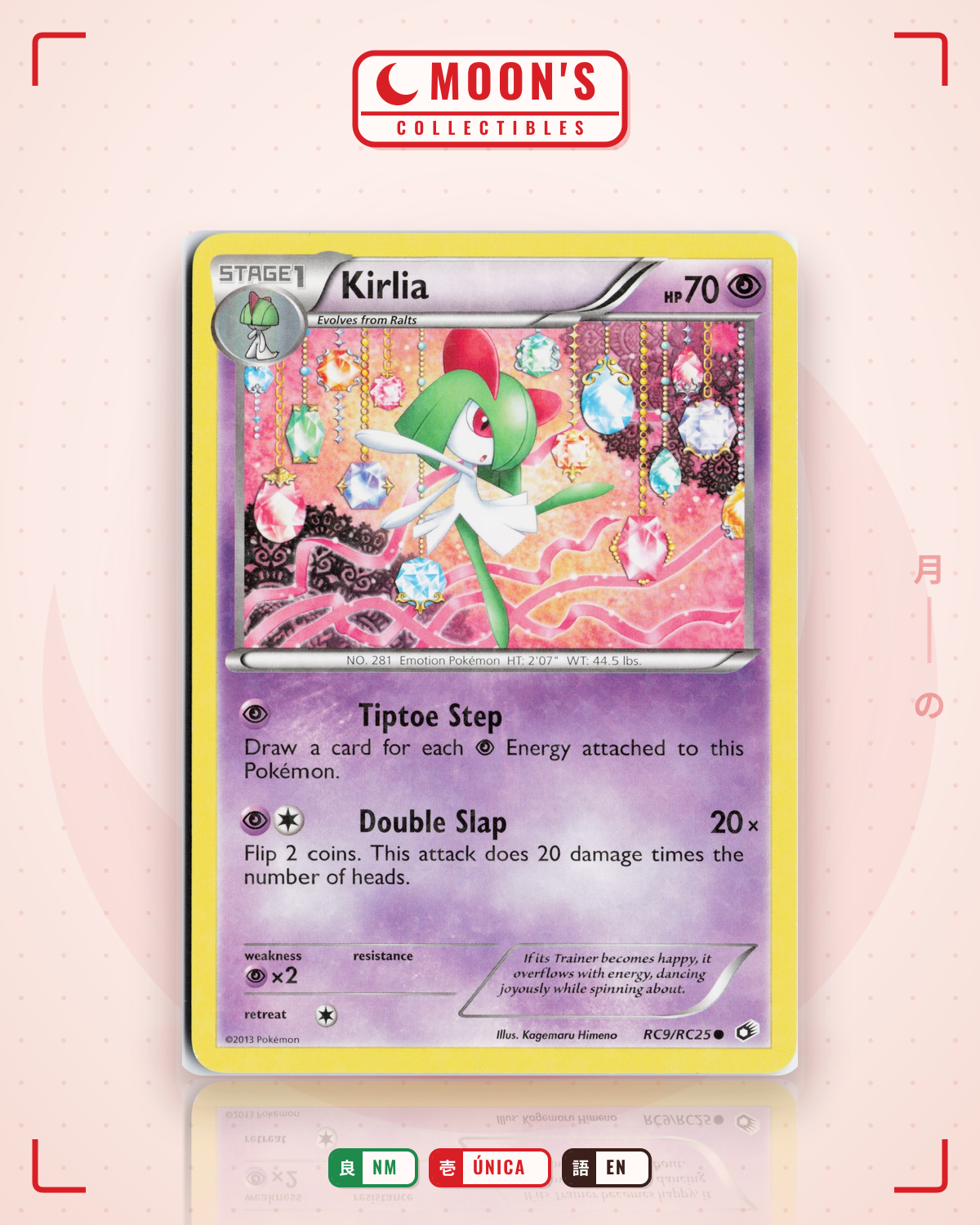 Carta Pokémon Kirlia · Legendary Treasures #RC9/RC25 (NM) — pieza única en Moon's Collectibles México