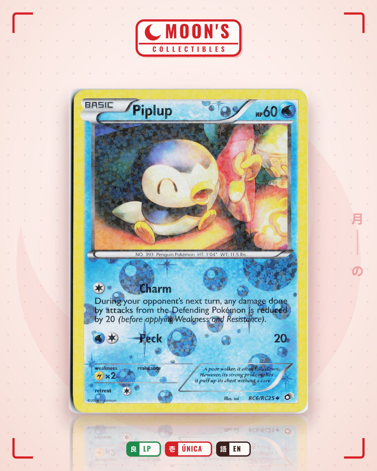Carta Pokémon Piplup · Legendary Treasures #RC6/RC25 (LP) — pieza única en Moon's Collectibles México